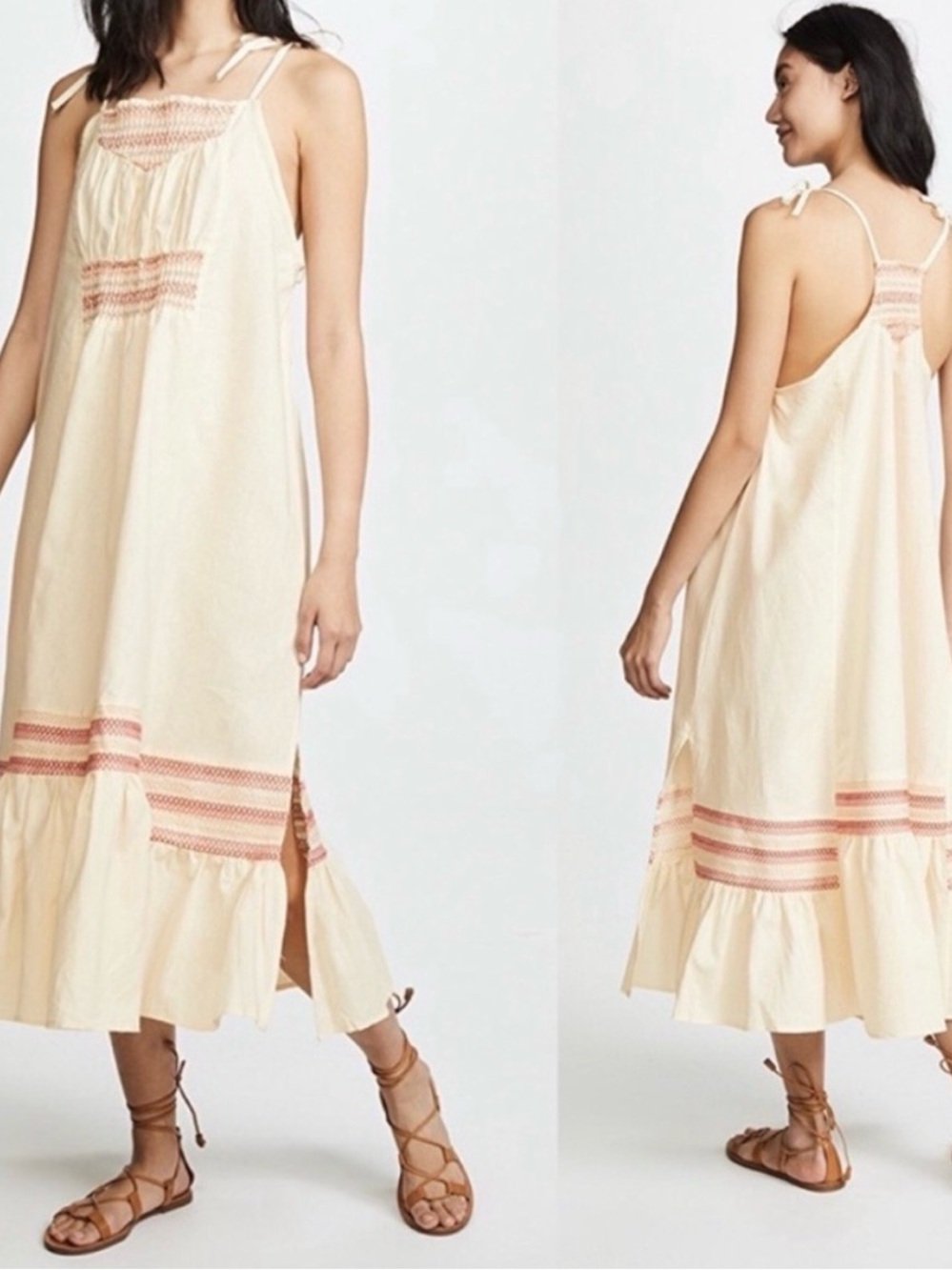 Free People Another Love Smocked Midi Dress NWT